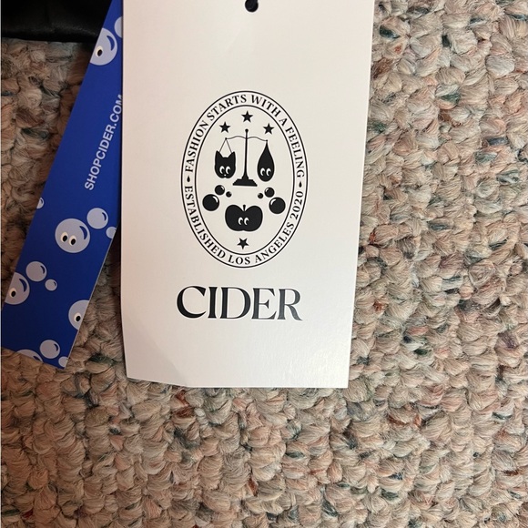 New With Tags Cider Black Satin Nightdress Size Small - Picture 3 of 3